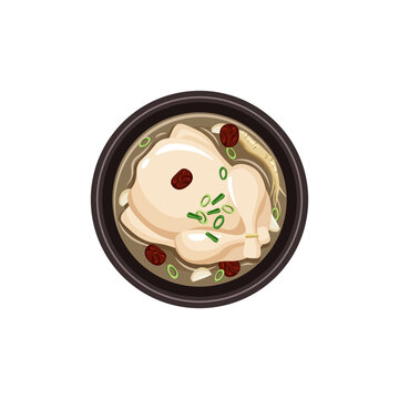 Samgyetang, Korean ginseng chicken soup.