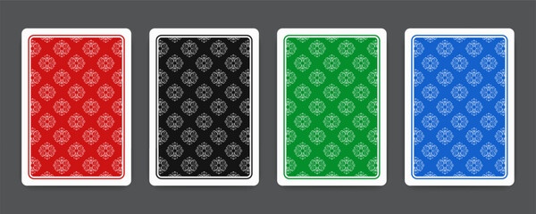 Playing cards back side. Vector illustrator.