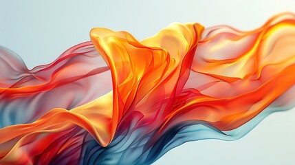Obraz premium Abstract Color Harmony. Flowing Digital Art.