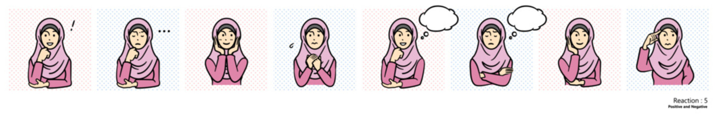 ダイバーシティのイラスト（ヒジャブの女性）｜リアクション5
