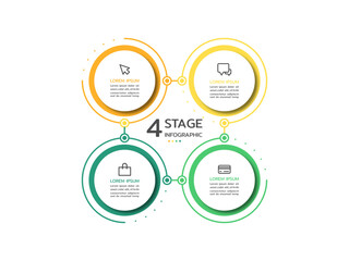 Business circle infographic template. timeline infographic icons designed for abstract background template.