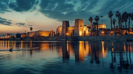 Fototapeta premium the Luxor Temple, Luxor, Egypt, ancient Egyptian temple, historical monument,nice mood on nice background