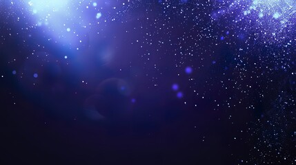 Fototapeta premium Abstract futuristic background with glowing particles and dots on dark blue, perfect for science or tech banner design, business presentations, and tech conferences.