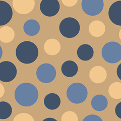 Seamless Polka Wallpaper. Color Birthday Confetti. Kaleidoscope background. Decorative wallpaper, good for printing.