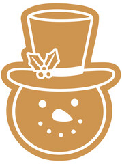 Gingerbread Snowman Head Cookie