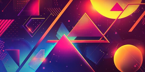 Abstract neon long cubes background. 3d rendering picture.