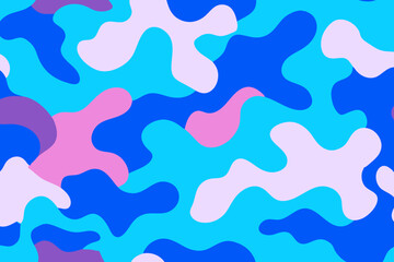 Fototapeta premium Seamless star pattern with camouflage colors for wallpaper and fabric design