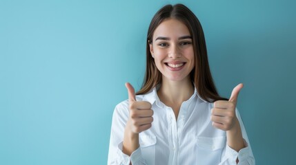 The cheerful young woman