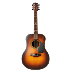 Obraz premium Vintage Acoustic Guitar with Sunburst Finish, Classic Six-String Instrument