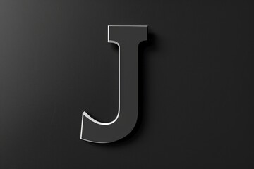A close-up shot of a black and white letter J monogram in a simple, bold font