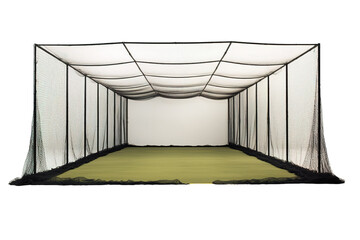A Covered Cricket Pitch Ready For Action on a Clear PNG or White Background.