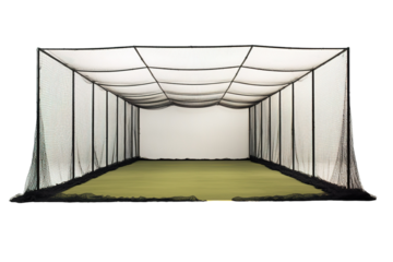 A Covered Cricket Pitch Ready For Action on a Clear PNG or White Background.
