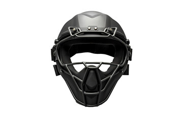 Protective Baseball Catchers Mask With Visor on a Clear PNG or White Background.