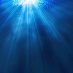 Blue Rays Background Texture with Abstract Sunlight Shine