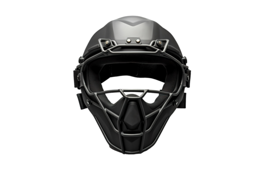 Protective Baseball Catchers Mask With Visor on a Clear PNG or White Background. - Powered by Adobe