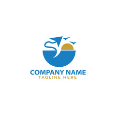 Fototapeta premium template logo for travel Air Travel vector logo image 