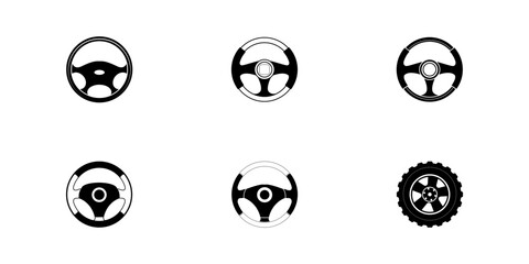 steering wheel icon. car steering wheel illustration