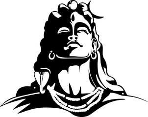 Vector design of Lord Shiva - Adhiyogi