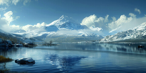 Stunning Mountain View, Mountain Landscape 