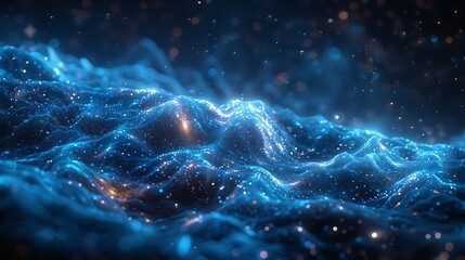 An artistic depiction of stars forming constellations with thin connecting lines over a dark celestial background. The bright stars are connected by fine lines.