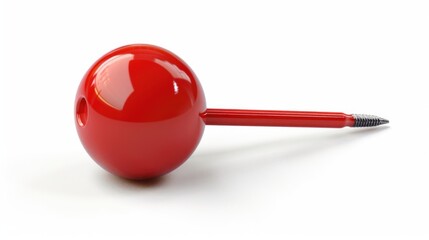 A juicy red apple with a pencil sticking out of it, ready for writing or drawing