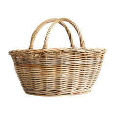 Empty basket isolated on transparent background