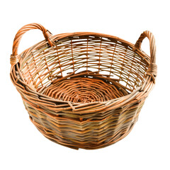 Fototapeta premium Empty basket isolated on transparent background