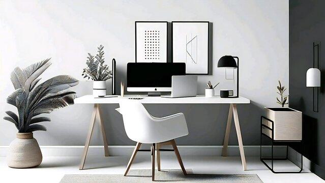 Modern Minimalist Workspace: A Blend of Functionality and Aesthetics
