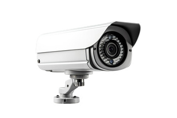 A Modern Security Camera Lens Captures the Moment in Time on a Clear PNG or White Background.