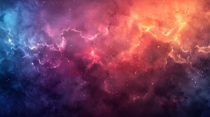 Fototapeta premium Watercolor painted stars scattered on a textured paper background, featuring soft pastel hues of blue, purple, and pink.