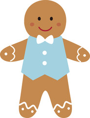 Gingerbread man cookie vector