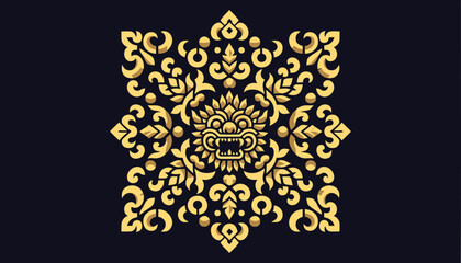 Solid Golden, Art Pattern, vector flat dark background