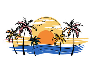 palm trees on the beach