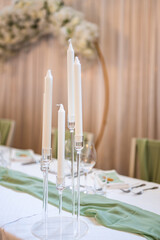 Cozy decoration of Beautiful romantic elegant wedding