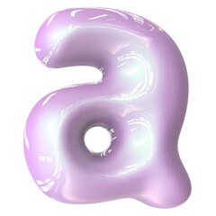 a Font Pink Color 3D Render