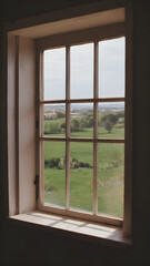 Fototapeta premium Take a photo from inside looking out through a window.