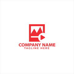 video editing logo template illustration
