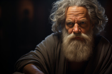 Obraz premium Philosopher Socrates. Topics related to philosophy. Greek antiquity. Philosophy of Stoicism. Socratic.