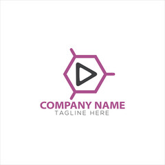 Play Button Media Player Logo for your business
