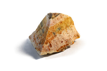 Pelitic Schist Rock isolated on white Background