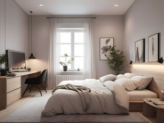 Fototapeta premium Cozy Bed Room Inspiration Photography Art
