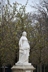 Obraz premium Paris, France 03.25.2017: Luxembourg Palace and park in Paris, the Jardin du Luxembourg