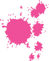 Abstract isolated vector pink paint stain. Bright colored blot illustration.