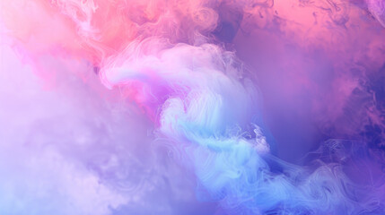 Fototapeta premium Delicate swirls of purple and pink smoke create a whimsical, soft-textured visualization of ethereal beauty.