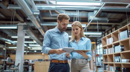 The business colleagues discussing ideas