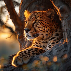 Fototapeta premium portrait of a leopard