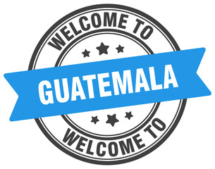 Welcome to Guatemala stamp. Guatemala round sign