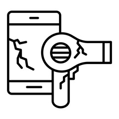 Electrical Waste icon. outline icon