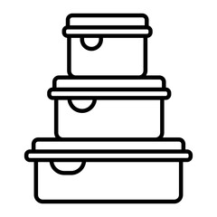 Food Containers icon. outline icon