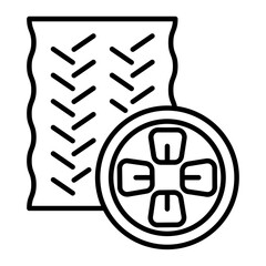 Natural Sponge icon. outline icon
